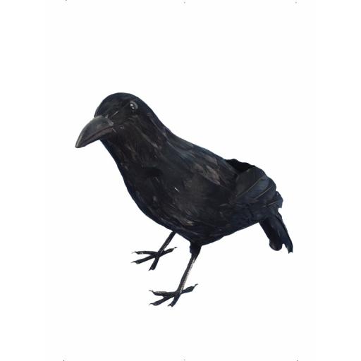 Crow Feathered Black 33 cm
