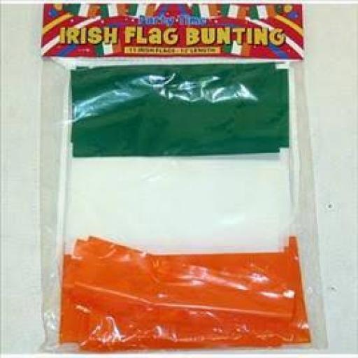 Irish Flag Bunting 11flags 12feet in length