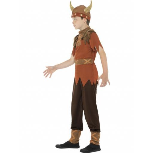 Viking Costume, Brown, with Top, Trousers & Hat M