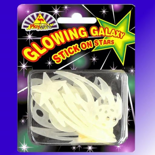 Mini Glow in the Dark Planets and Shooting Stars Mini Glowing Galaxy Set 2 for £1 Party Bag Filler
