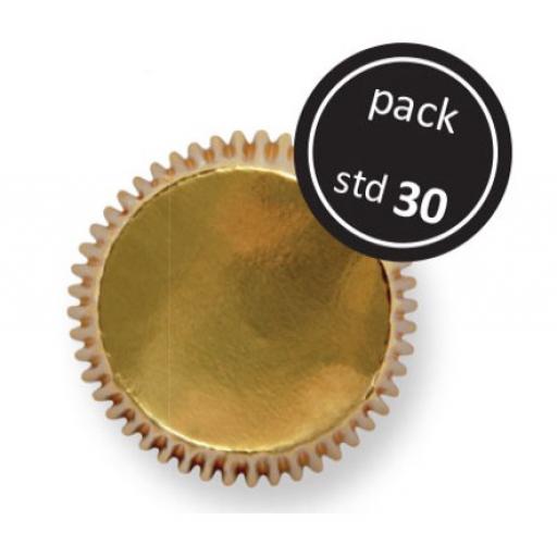 PME Metallic Gold Foil Standard Baking Cases 30ct