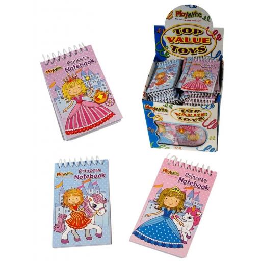 Princess Mini Spiral Notebooks 4 For £1 Party Bag Fillers
