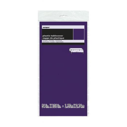 Plastic Tablecover Deep Purple Oblong 54x108 inch