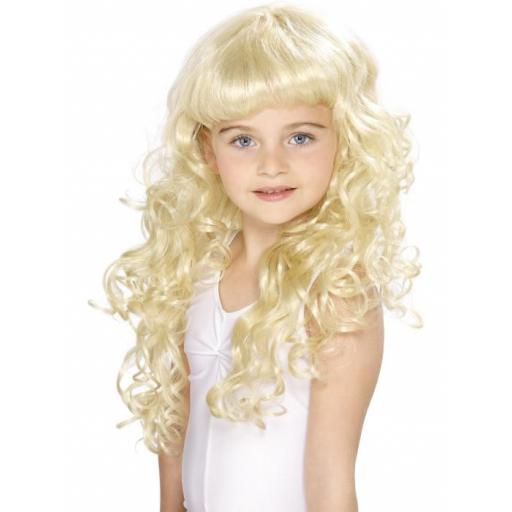 Girl's Princess Wig, Blonde, Curly