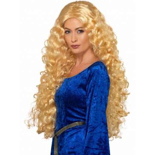 Medieval Warrior Queen Wig, Blonde, Extra Long