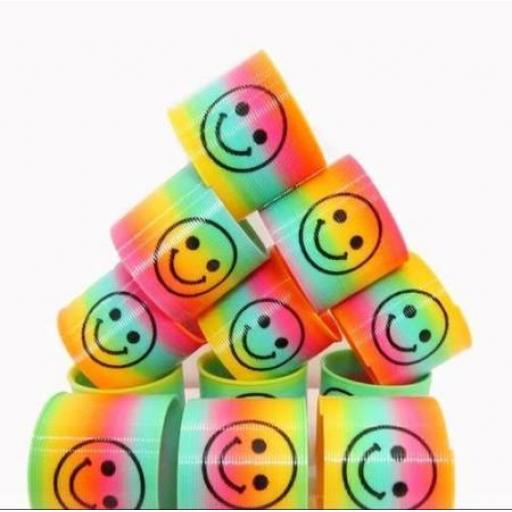 Rainbow Mini Spring with Smiley Face 39p 3 For £1