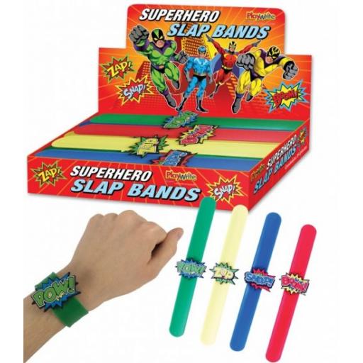 1 Super Hero Snap Bracelets - Pinata Toy Loot/Party Bag Fillers