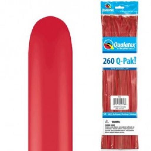 Qualatex Red 260Q-PAK Modelling Balloons 50pcs