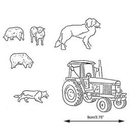 Patchwork Cutterss Tractor Sheep & Dog