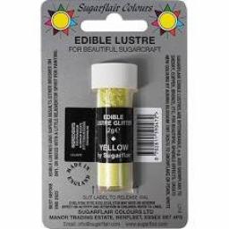 Sugarflair Edible Lustre Glitter - Yellow- 2g