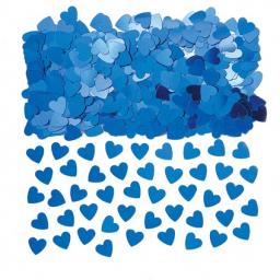 Sparkle Hearts Blue (Metallic) Confetti