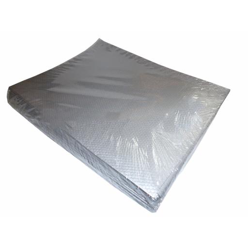 25 Silver Paper Disposable Tablecovers 90x90cm