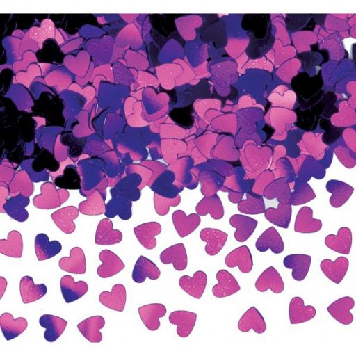 Sparkle Hearts - Purple (Metallic) Confetti Mix