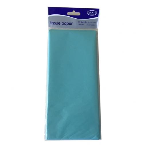 Turquoise Tissue Paper 10 sheets 50 x 75cm