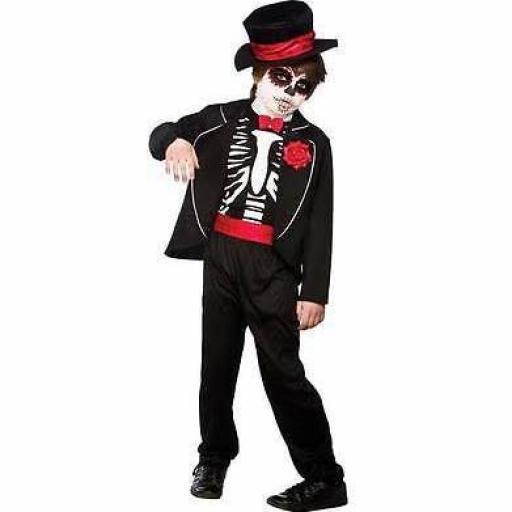 Day Of The Dead Zombie Boy Costume
