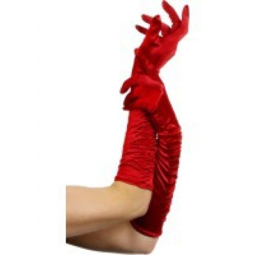 GLOVES Red Long Temptress 18 inch