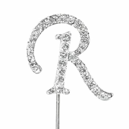 Diamante Letter R Cake Topper Decoration