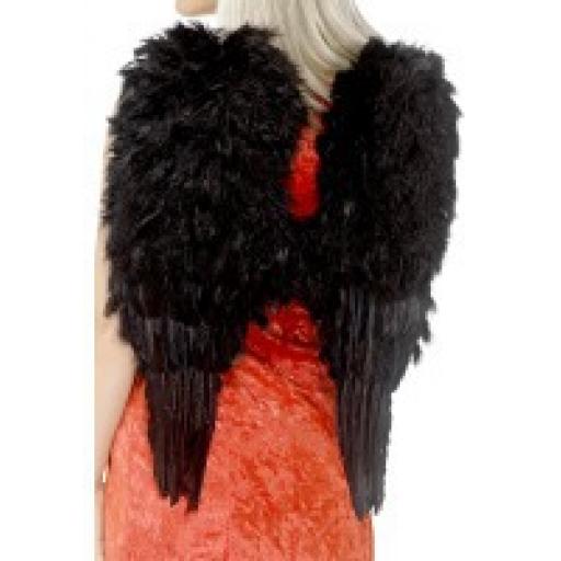 Extra large Feather Angel Wings Black 50CM X 60CM