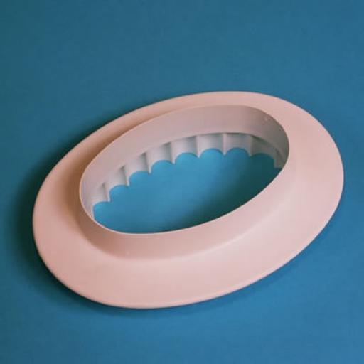 Plain Fluted Oval Plaque 127mm