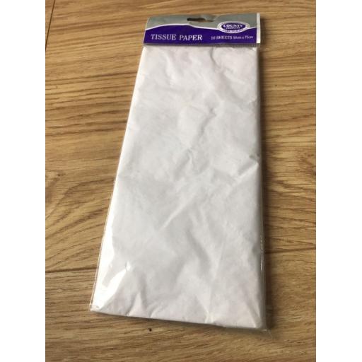 White Tissue Paper 10 sheets 50 x 75cm
