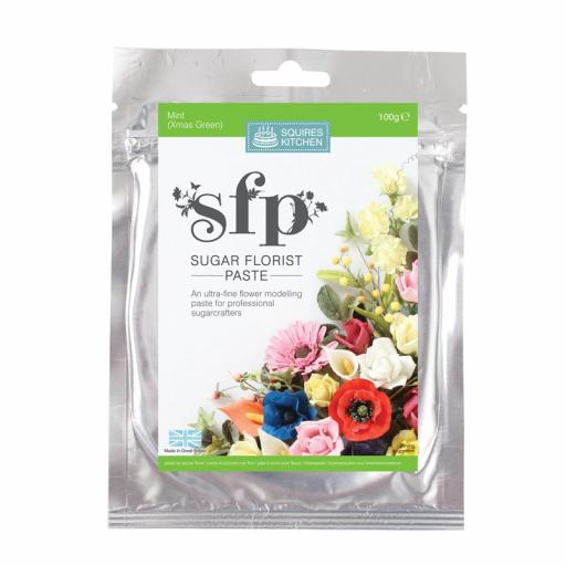 Squires Sugar Florist Paste (SFP) - Mint (Xmas Green) - 100g