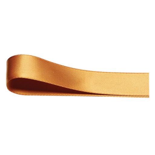Double Sided Satin Ribbon 38mm x 1M Old Gold
