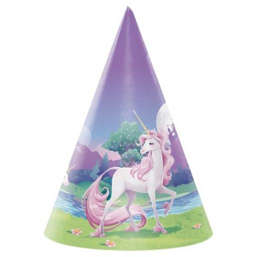 Unicorn Fantasy Paper Party Hats 8ct