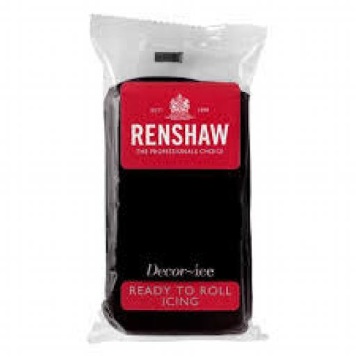 Renshaw Jet Black Ready To Roll Sugar Paste -500g