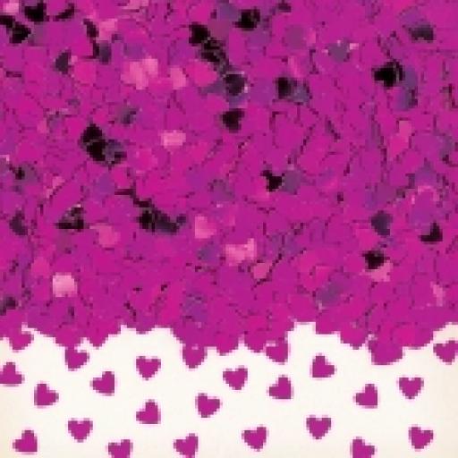 Sparkle Hearts Hot Pink Metallic Confetti 14g