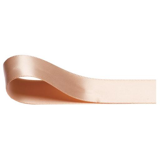 Double Sided Satin Ribbon Peach 15mm Wide