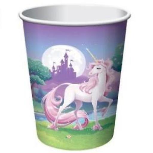 Unicorn Fantasy Paper Party Cups 8ct 266ml