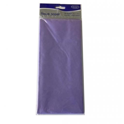 Lilac Tissue Paper 10 sheets 50 x 75cm