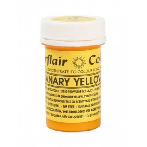 Sugarflair Spectral Paste Canary Yellow 25g