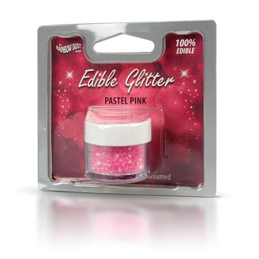 Rainbow Dust Edible Glitter -Pastel Pink