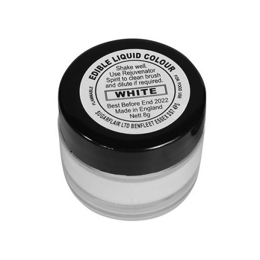 Sugarflair White Edible Liquid Colour 8g