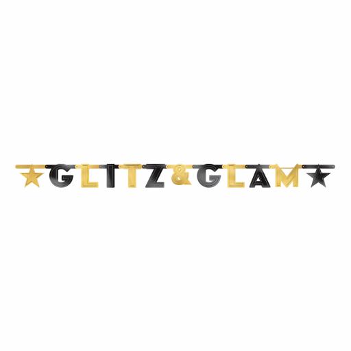 Hollywood Glitz & Glam Letter Banner 2.1m