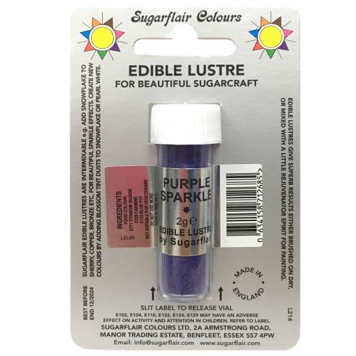 SugarFlair Edible Lustre Purple Sparkle-2g