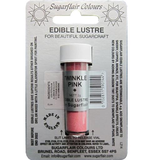Sugarflair Edible Lustre - Twinkle Pink-2g