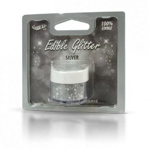 Rainbow Dust Edible Glitter -Silver