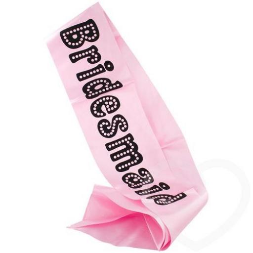 Bridesmaid Sash Pink - Miss Behave Hen Party