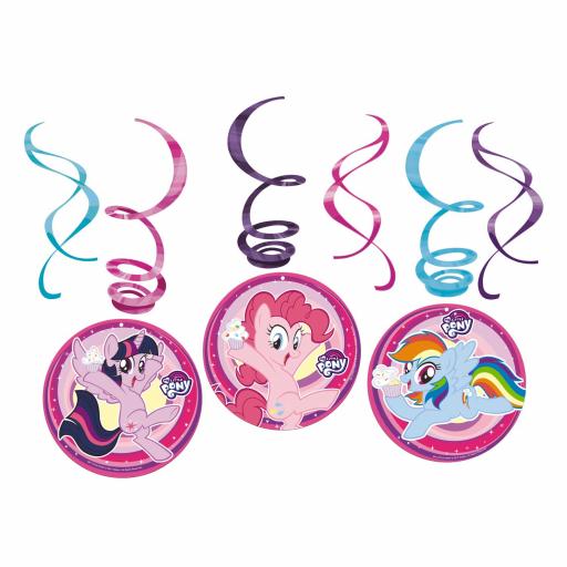 My Little Pony Hanging Swirl Decorations pack of 6 60cm each