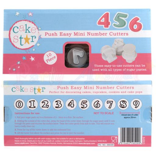 Push Easy Mini Numbers Cutters