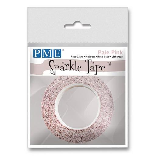 PME Pale Pink Sparkle Silver Glitter Tape