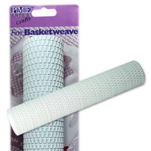 Fine Texture Basketweave Rolling Pin 10in