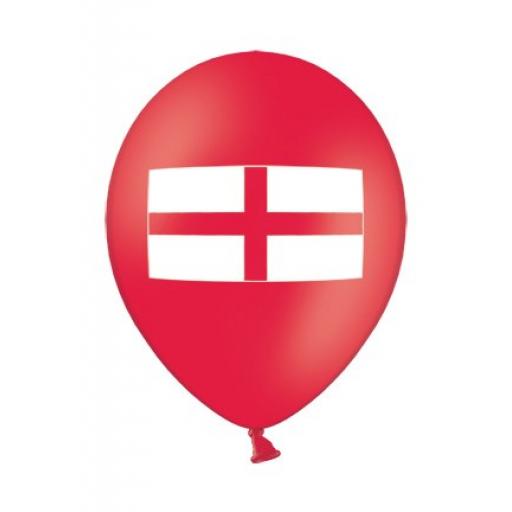 50pcs 12" red balloons printed on 2 sides with the St George Cross