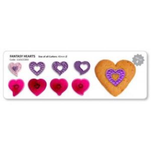 Jem Fantasy Hearts - Set of 4 Embossing Cutters
