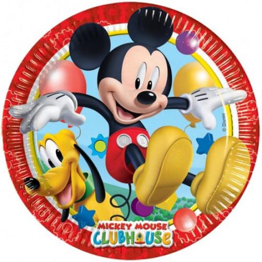 Mickey Mouse Clubhouse Paper Party Plates 8ct 19.5cm