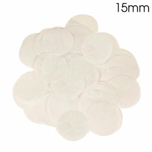 Tissue Paper Bio-degradable, Flame retardant White Confetti 14g 15mm