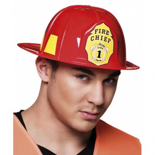 Firefighter's Red Helmet Chef One Size