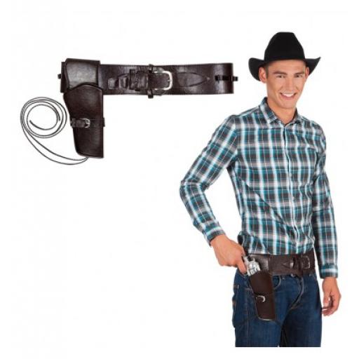 Brown Cowboy Holster and Belt